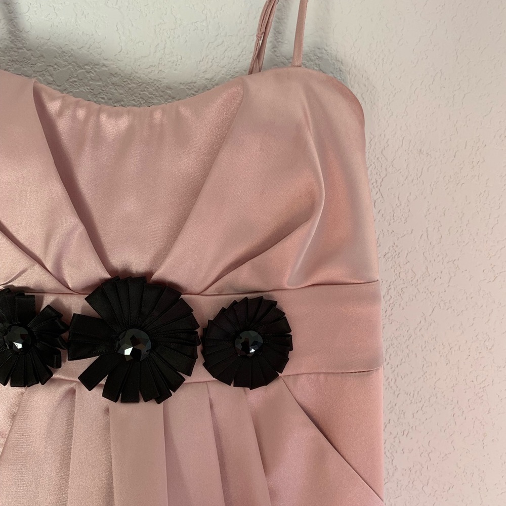 Light pink satin party dress